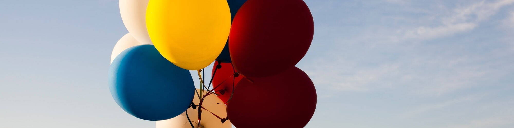 A bunch of colourful balloons 